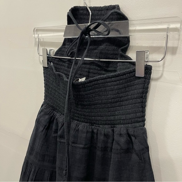 American Eagle Smocked Halter Mini Dress Black Small - Picture 5 of 8